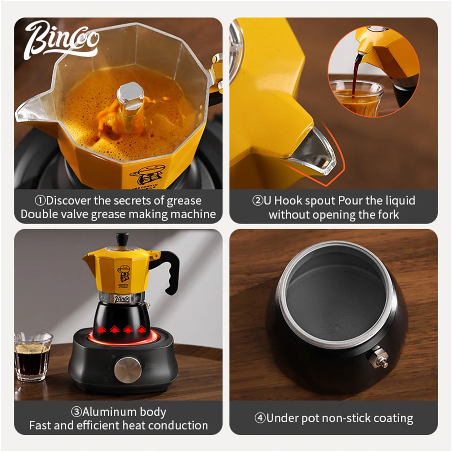 Double Valve Moka Pot – Just Coffee Italian Espresso Mocha Maker