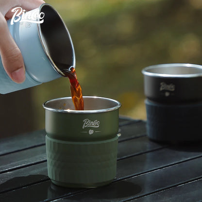 Outdoor Camping Coffee Cup – Just Coffee Stainless Steel Portable Mug