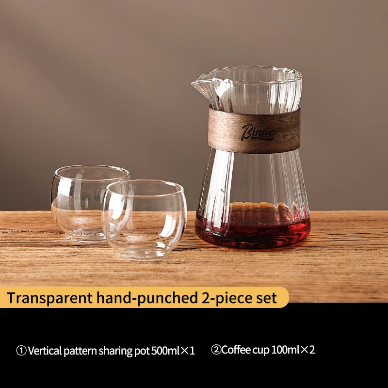 Glass Coffee Sharing Pot Set 500ml – Just Coffee Pour Over Dripper V01