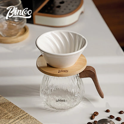 Pour Over Coffee Dripper Set 400ml – Just Coffee Ceramic Filter Pot