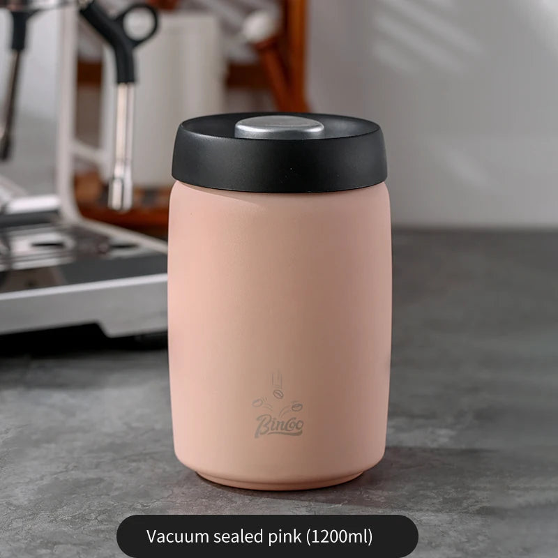Stainless Steel Coffee Storage Canister – Just Coffee Vacuum Seal Tank