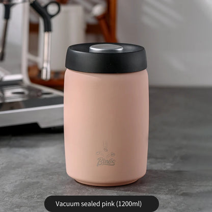 Stainless Steel Coffee Storage Canister – Just Coffee Vacuum Seal Tank