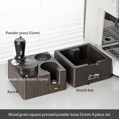 Wood Grain Square Coffee Knock Box – Just Coffee Large Barista Bucket