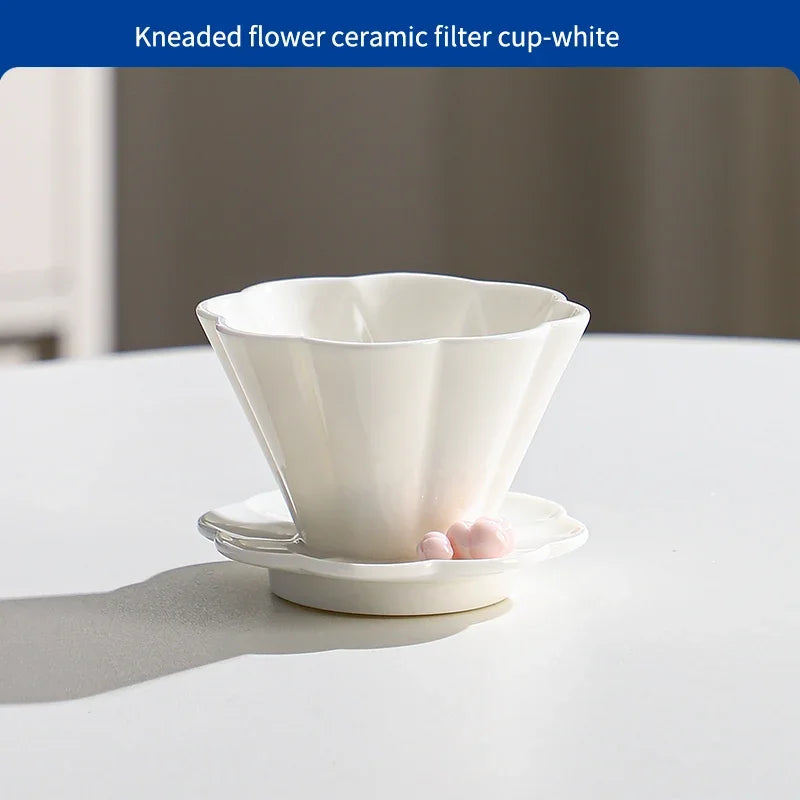 Hand Brew Coffee Pot Set – Just Coffee Ceramic Sharing Pot & Filter Cup