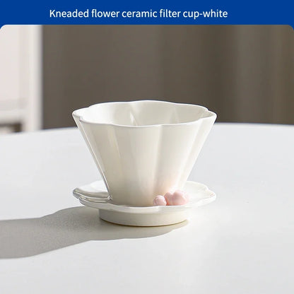 Hand Brew Coffee Pot Set – Just Coffee Ceramic Sharing Pot & Filter Cup