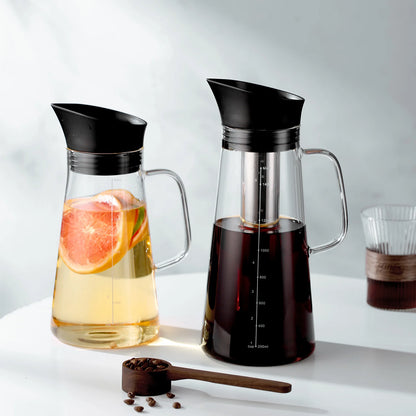 Cold Brew Coffee Maker – Just Coffee Removable Stainless Steel Filter Pitcher