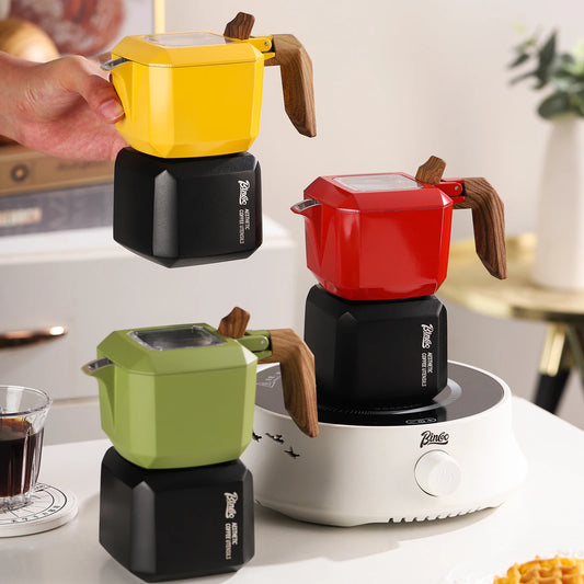 Rubik’s Cube Moka Pot – Just Coffee Red/Green Double Valve Espresso Maker
