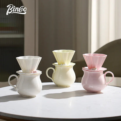 Hand Brew Coffee Pot Set – Just Coffee Ceramic Sharing Pot & Filter Cup