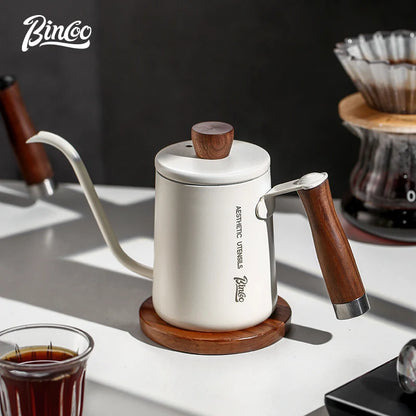 600ml Gooseneck Coffee Kettle – Just Coffee Walnut Handle Edition