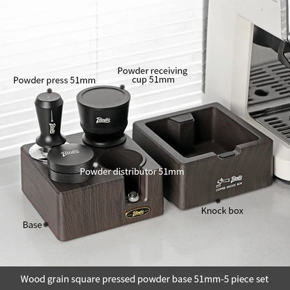 Wood Grain Square Coffee Knock Box – Just Coffee Large Barista Bucket