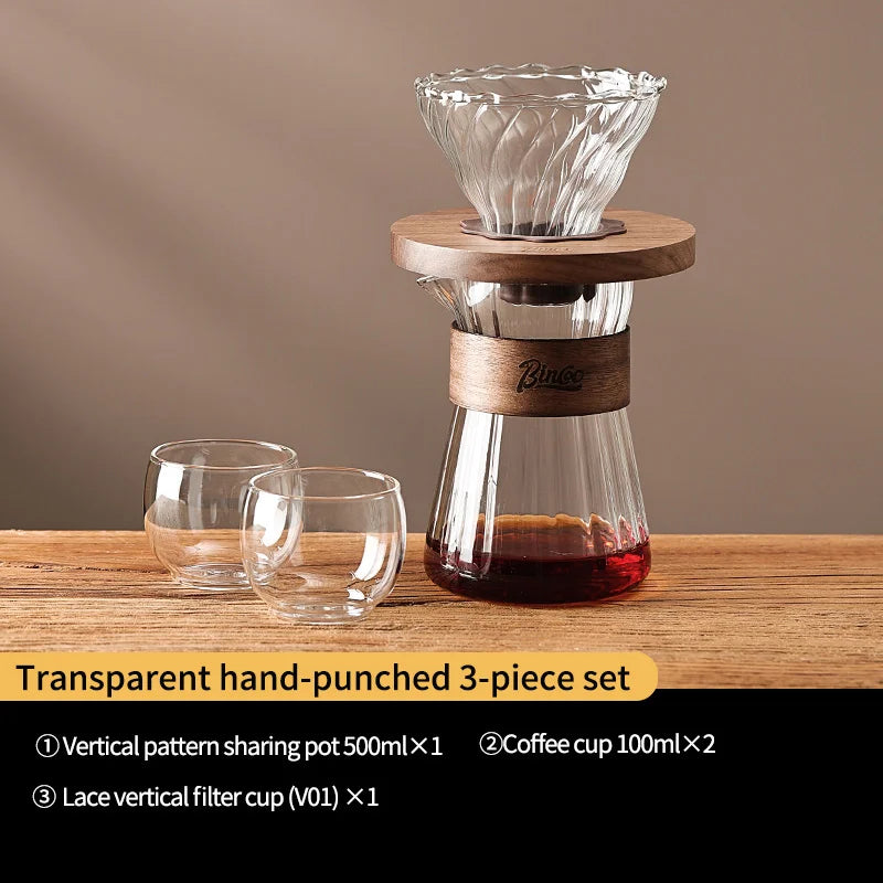 Glass Coffee Sharing Pot Set 500ml – Just Coffee Pour Over Dripper V01