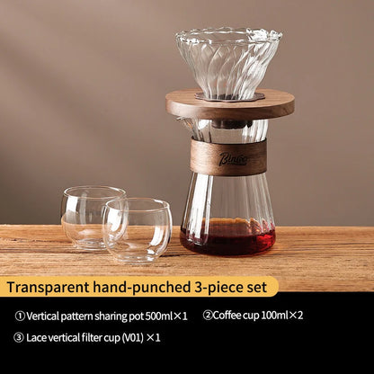 Glass Coffee Sharing Pot Set 500ml – Just Coffee Pour Over Dripper V01