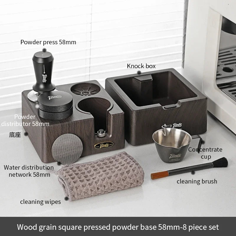 Wood Grain Square Coffee Knock Box – Just Coffee Large Barista Bucket