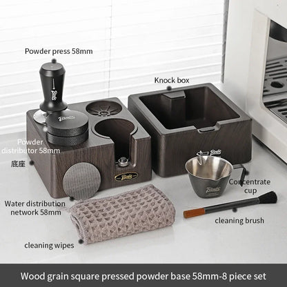 Wood Grain Square Coffee Knock Box – Just Coffee Large Barista Bucket