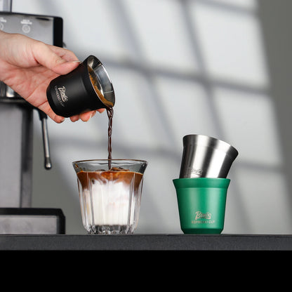Espresso Double Wall Measuring Cup – Just Coffee Stainless Steel Edition