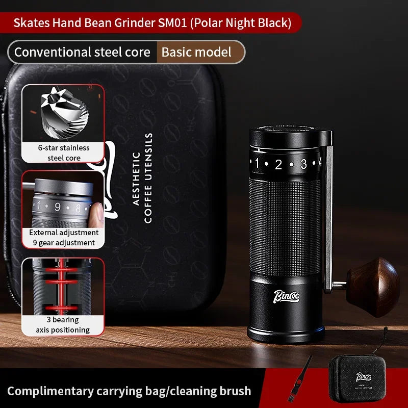 Manual Coffee Grinder – Just Coffee Portable Stainless Steel Burr Mill