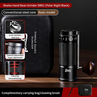 Manual Coffee Grinder – Just Coffee Portable Stainless Steel Burr Mill