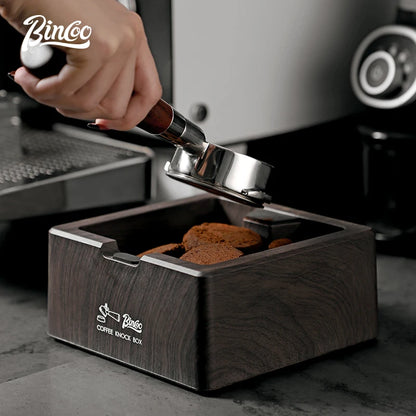 Wood Grain Coffee Knock Box – Just Coffee Large Barista Bucket