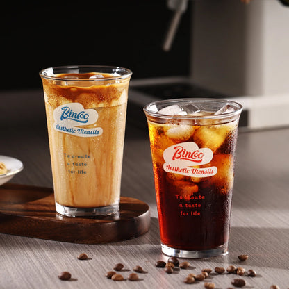 380ml Transparent Glass Coffee Cup – Just Coffee Wide Mouth Edition