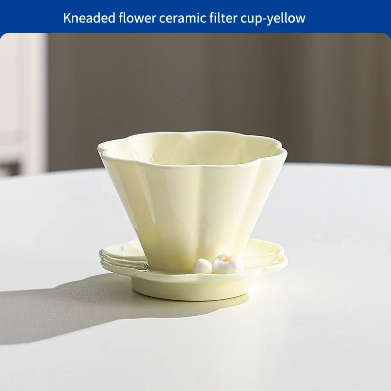 Hand Brew Coffee Pot Set – Just Coffee Ceramic Sharing Pot & Filter Cup