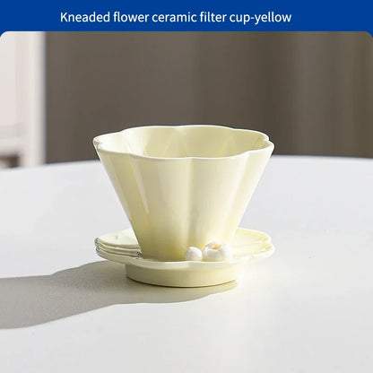 Hand Brew Coffee Pot Set – Just Coffee Ceramic Sharing Pot & Filter Cup