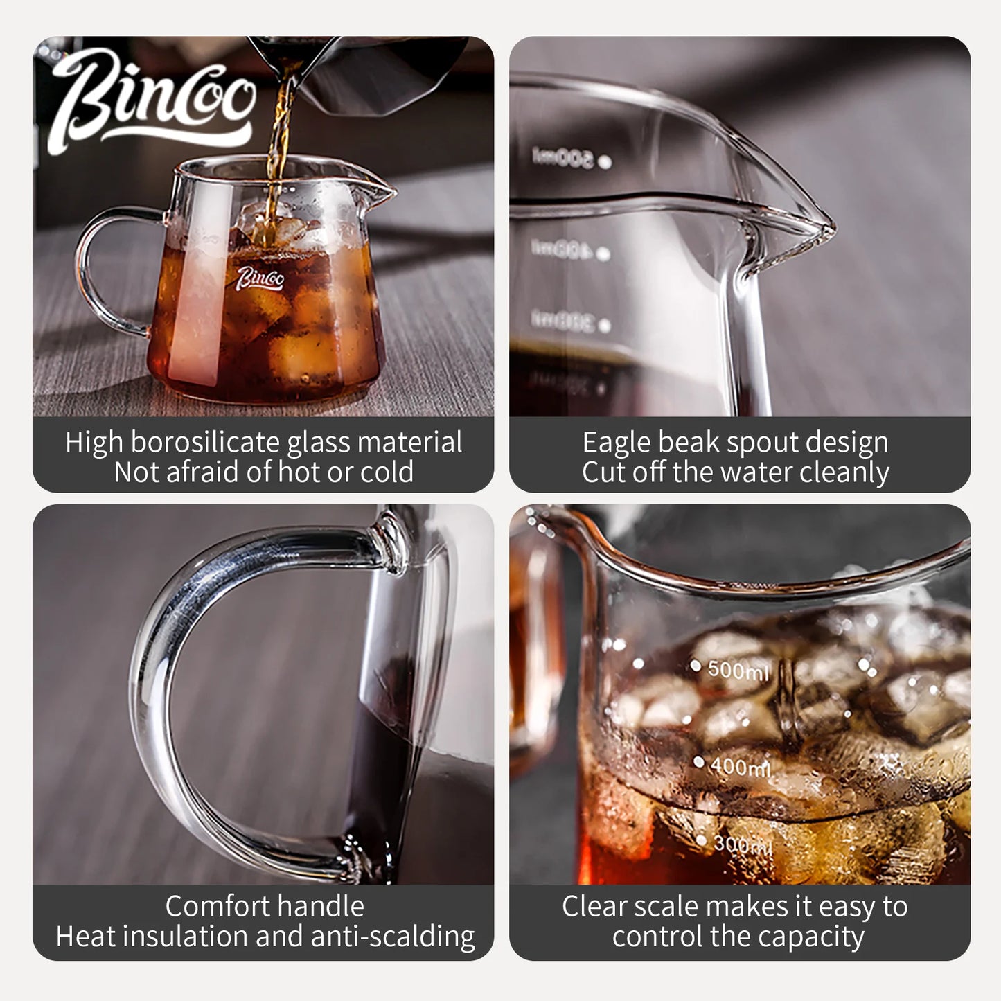 Hand Brew Coffee Pot Set – Just Coffee Glass Sharing Pot & Drip Filter