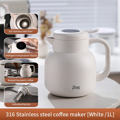 Stainless Steel Thermos Coffee Pot – Just Coffee Intelligent Display Edition