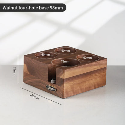 Walnut Coffee Tamping Base – Just Coffee Italian-Style Edition