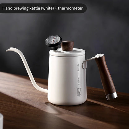 600ml Gooseneck Coffee Kettle – Just Coffee Walnut Handle Edition