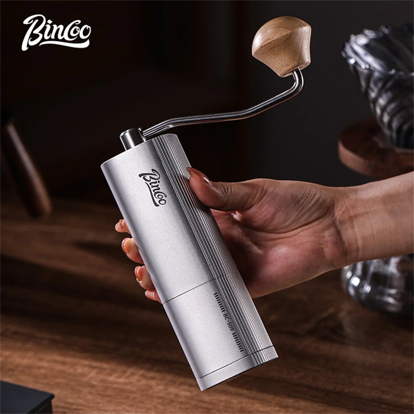 Chestnut SM09 Manual Coffee Grinder – Just Coffee All-Metal Hand Mill