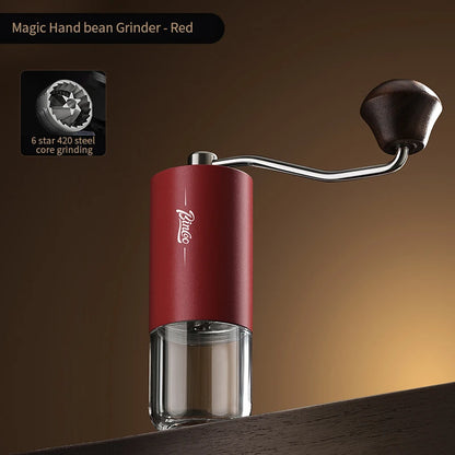 Visual Manual Coffee Grinder – Just Coffee Portable CNC Burr Hand Mill