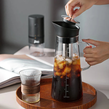 Cold Brew Coffee Maker – Just Coffee Removable Stainless Steel Filter Pitcher