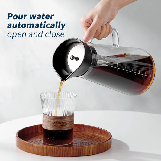 Cold Brew Coffee Maker – Just Coffee Removable Stainless Steel Filter Pitcher