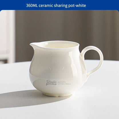 Hand Brew Coffee Pot Set – Just Coffee Ceramic Sharing Pot & Filter Cup