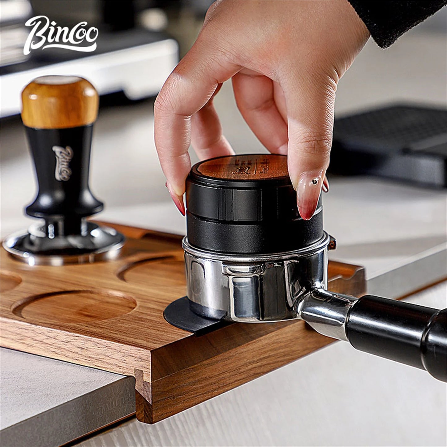 Walnut Coffee Tamper Holder Station 51/53/58mm – Just Coffee Barista Rack