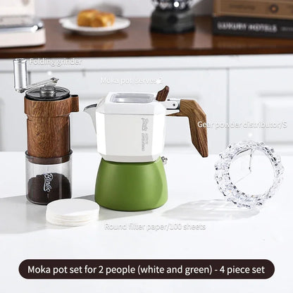 Double Valve Moka Pot 2-Cup – Just Coffee Italian Espresso Set
