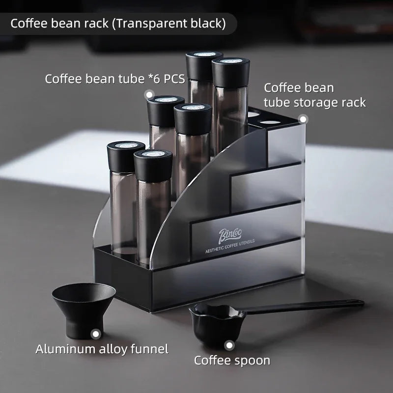 Coffee Bean Storage Tubes Set – Just Coffee Barista Shelf Edition
