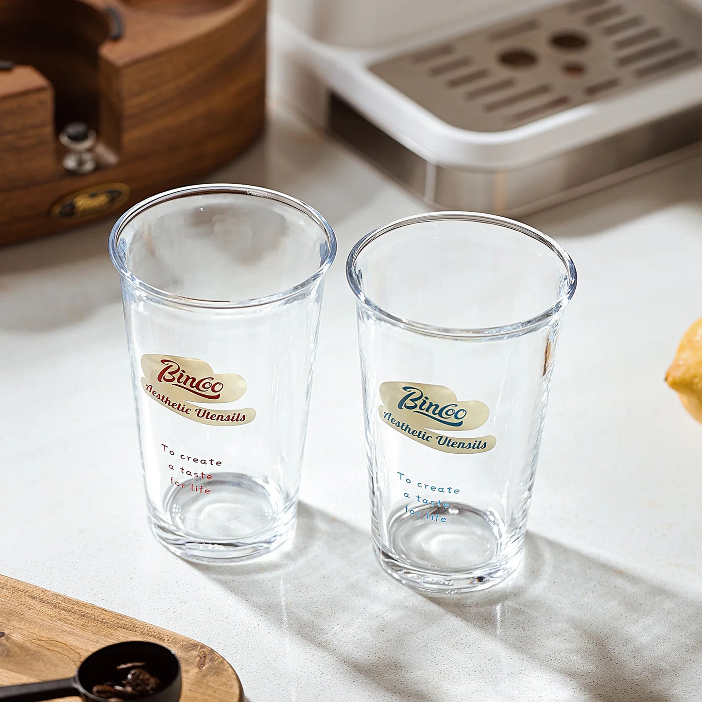 380ml Transparent Glass Coffee Cup – Just Coffee Wide Mouth Edition