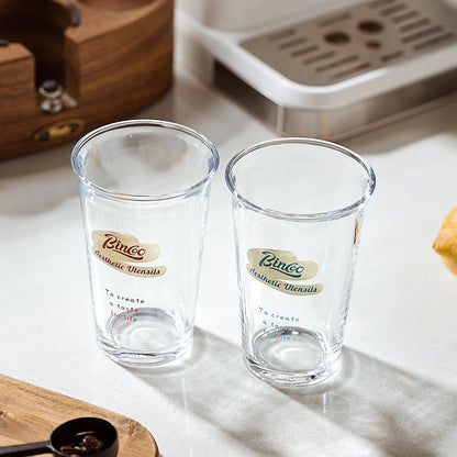 380ml Transparent Glass Coffee Cup – Just Coffee Wide Mouth Edition