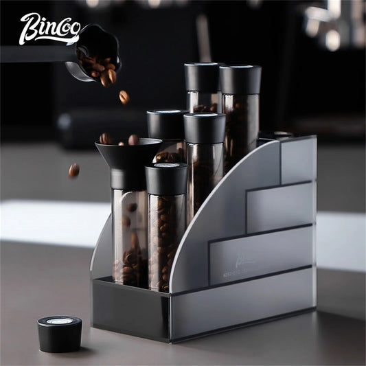 Coffee Bean Storage Tubes Set – Just Coffee Barista Shelf Edition