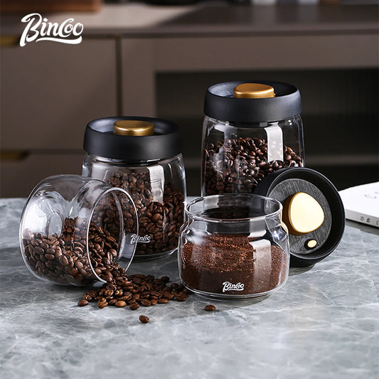 Vacuum Sealed Coffee Storage Jar – Just Coffee Glass Fresh-Keep Canister