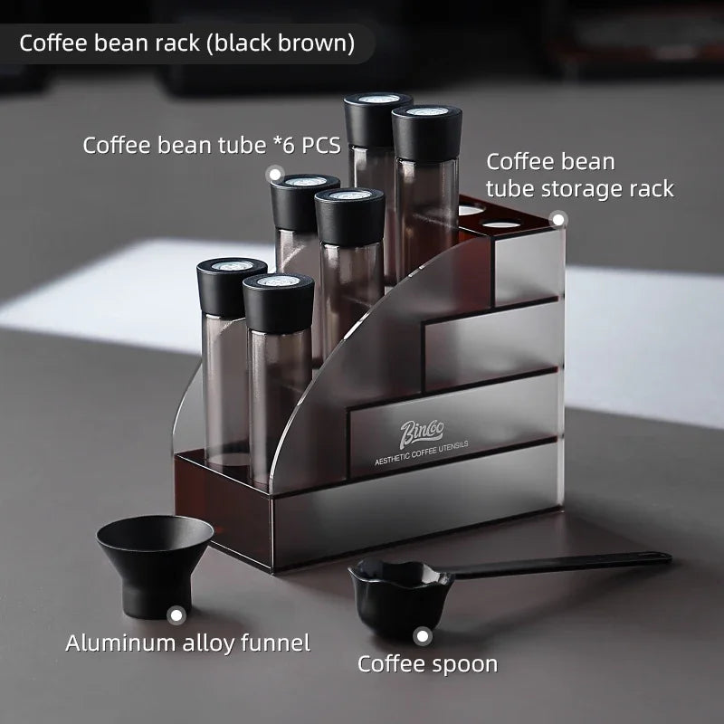 Coffee Bean Storage Tubes Set – Just Coffee Barista Shelf Edition