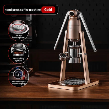 Manual Hand Press Coffee Machine – Just Coffee Double Rod Edition