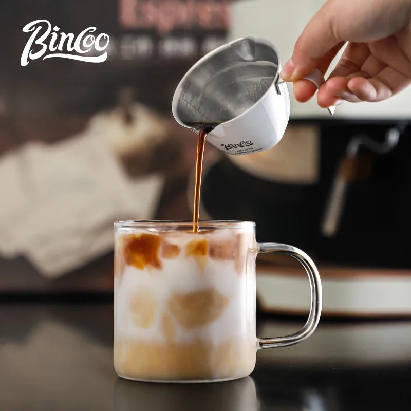 Italian Espresso Extraction Cup – Just Coffee Stainless Steel Measuring Edition
