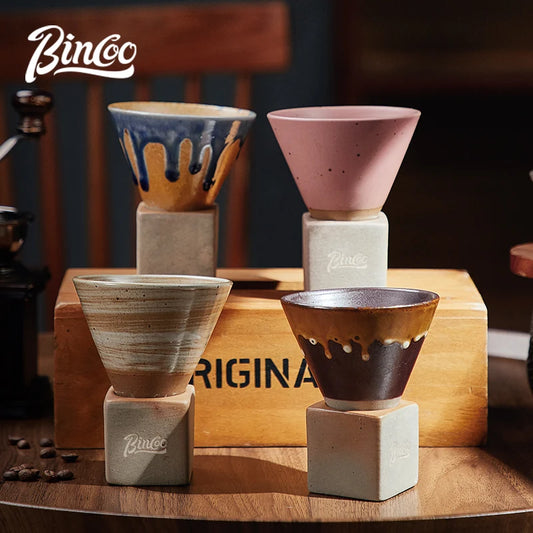 Retro Japanese Ceramic Coffee Cup Set – Just Coffee Art Glaze Edition