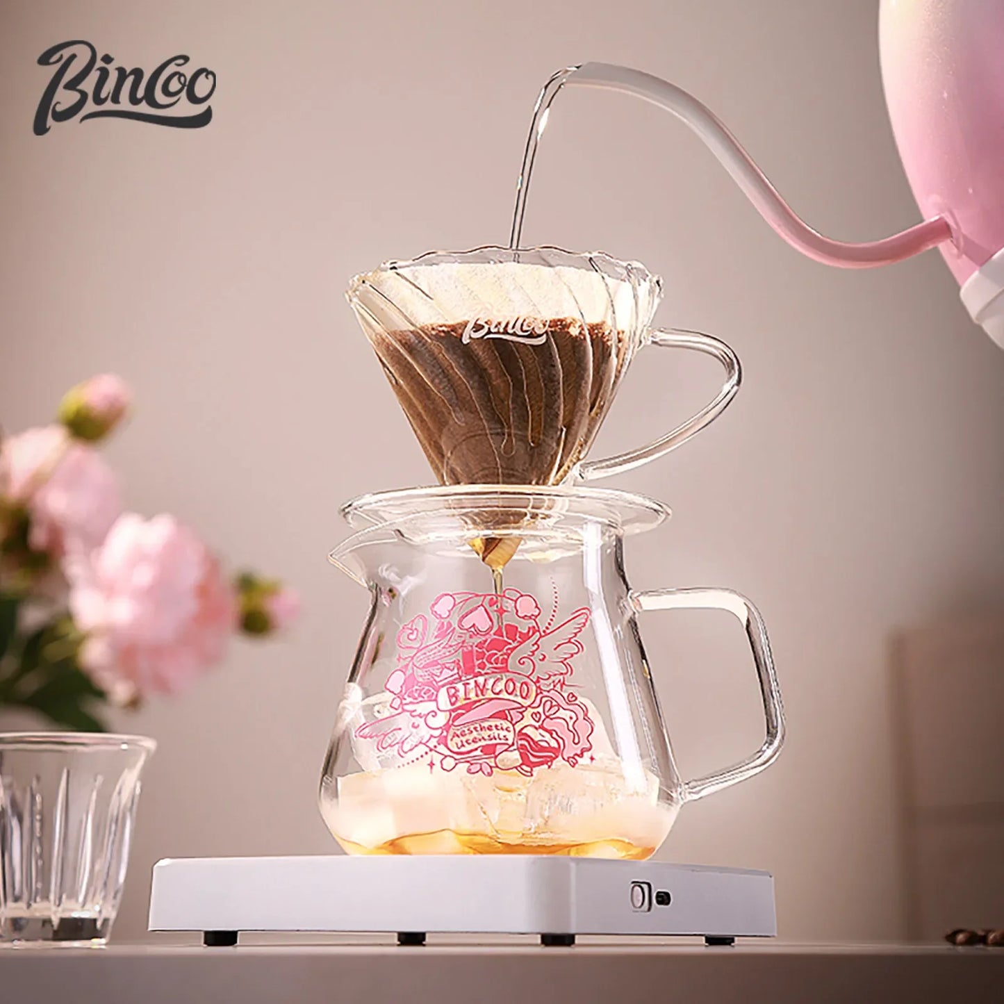 Glass Coffee Sharing Pot Set – Just Coffee Pour Over Dripper & Filter Cup
