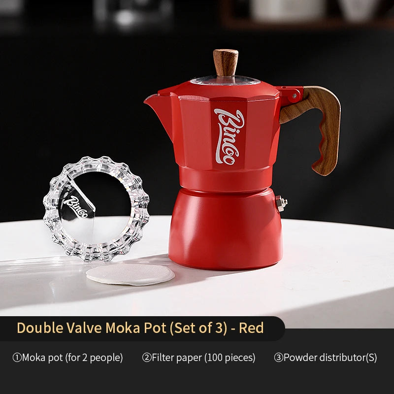 Double Valve Moka Pot – Just Coffee Italian Espresso & Mocha Maker