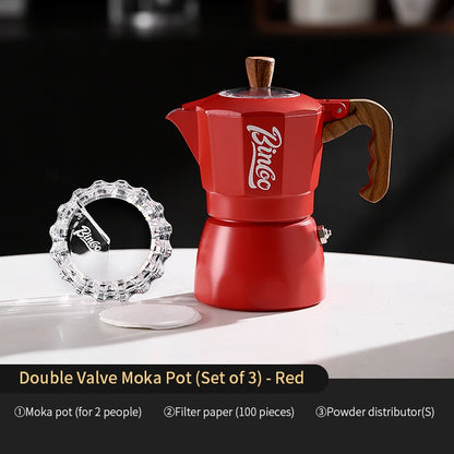 Double Valve Moka Pot – Just Coffee Italian Espresso & Mocha Maker