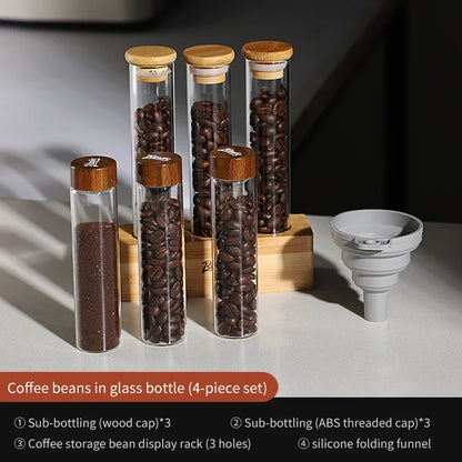 Coffee Bean Storage Tube Rack – Just Coffee Barista Display Set