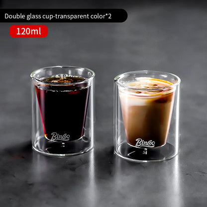 Double Wall Glass Coffee Mug 120ml – Just Coffee Espresso Edition